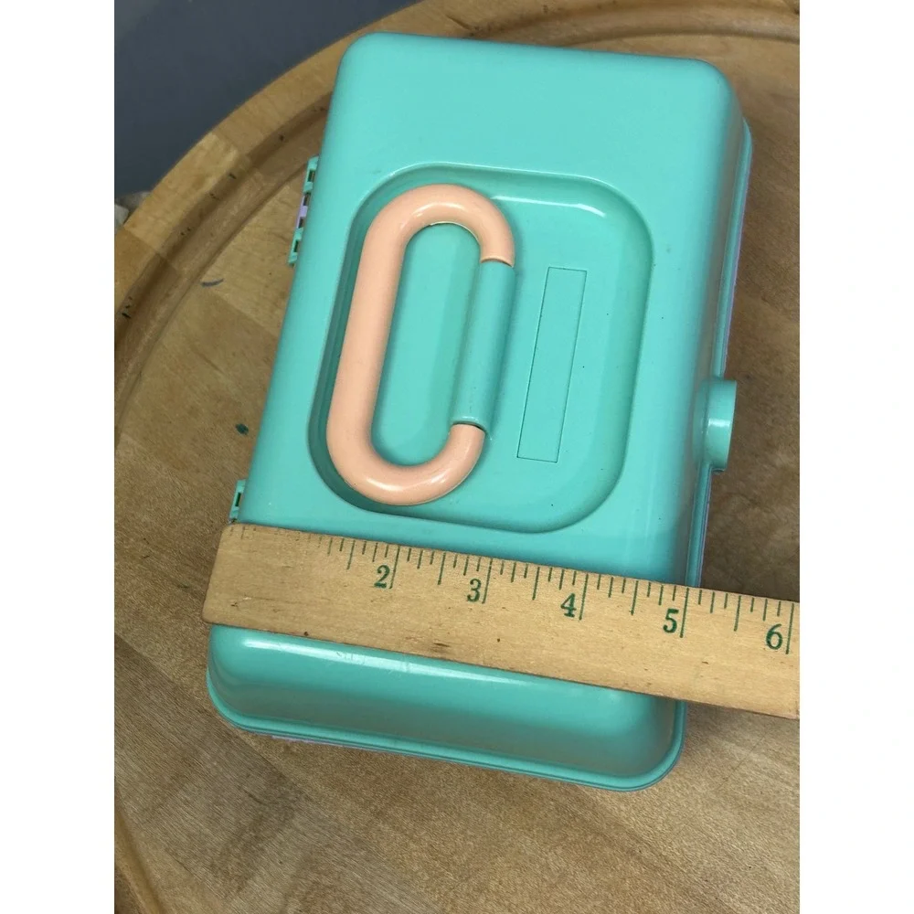 Caboodles Makeup Case Unisex OS Teal Purple Vintage 90s Retro Cosmetic Organizer